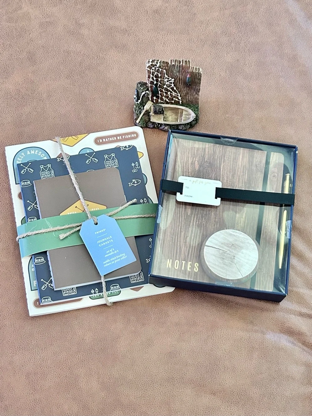 Dad Gift Set Fishing Stationary NoteBook Journal Decor Fringe CBE Paperie